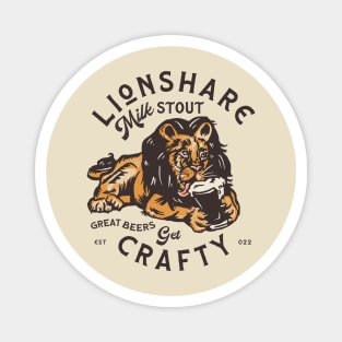 Lionshare Milk Stout: Get Crafty Magnet